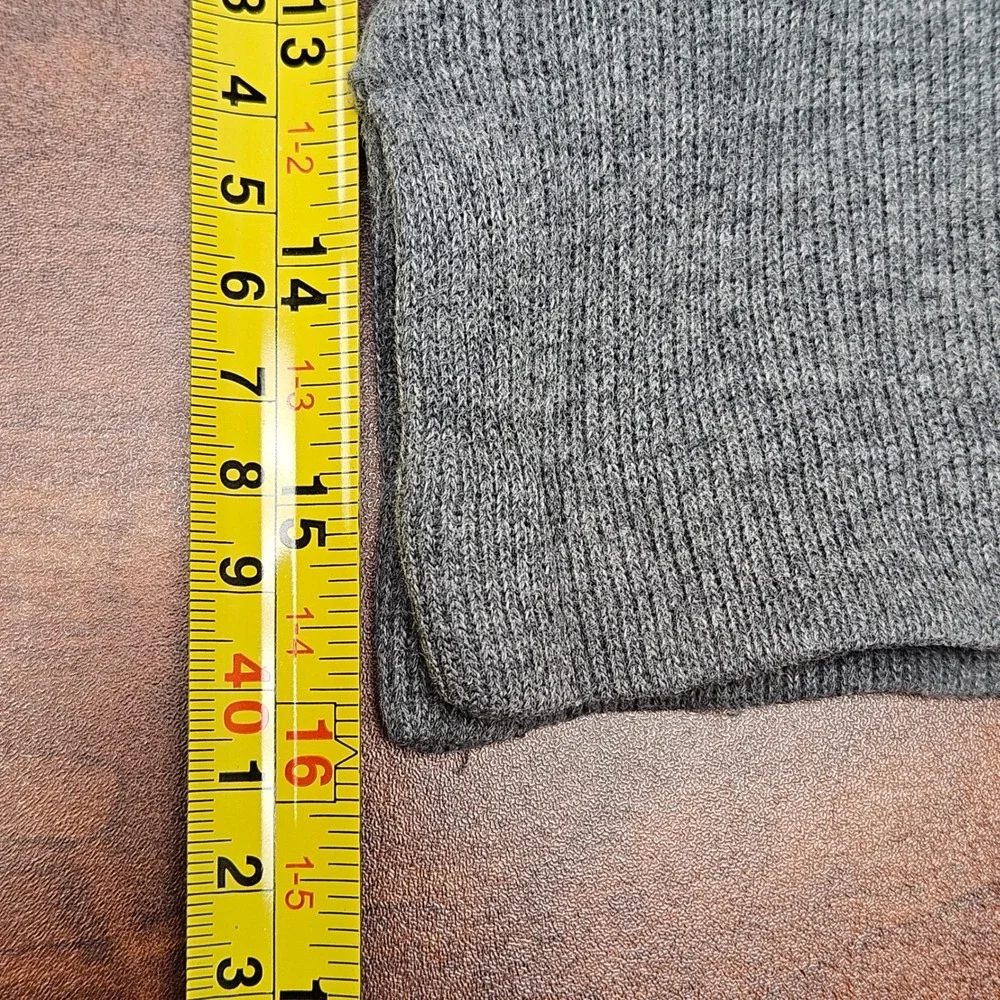 Polo Ralph Lauren Mens Large Gray 1/4 Zip Cotton Pullover Sweater Heather Gray